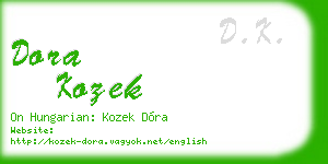 dora kozek business card